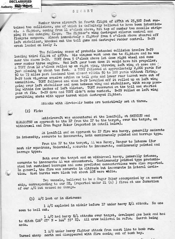 73rd Bomb Wing Mission Report for 27 Jan 1945