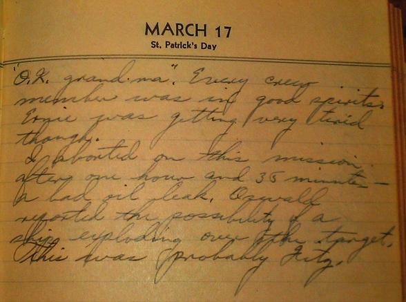 Diary entry 17 March 45