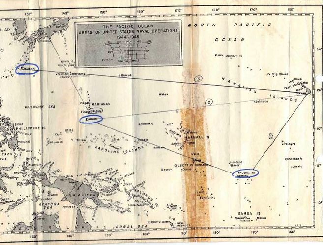 Naval Operations Pacific Theatre map
